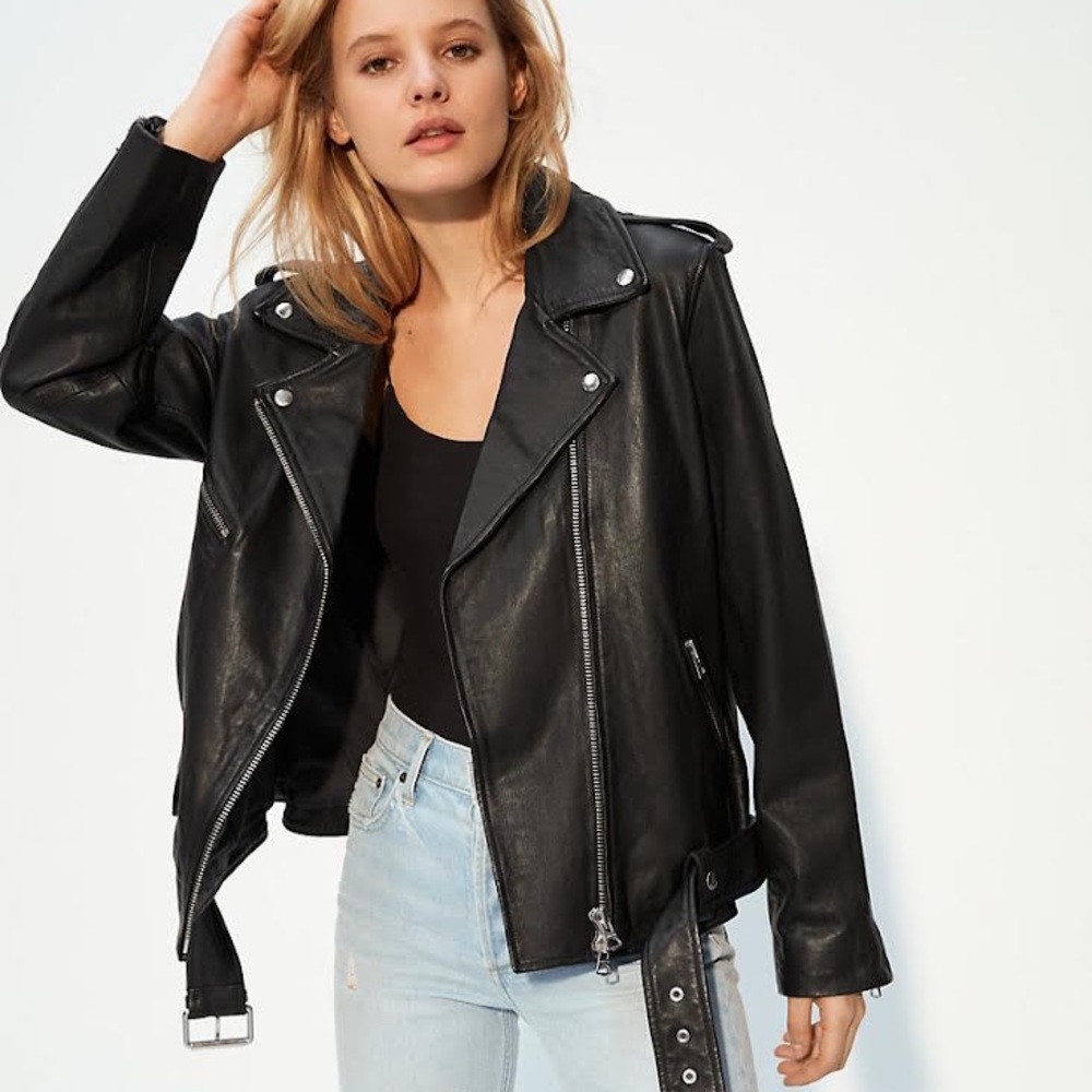 Aritzia Wilfred Free Leather Jacket **Brand New**